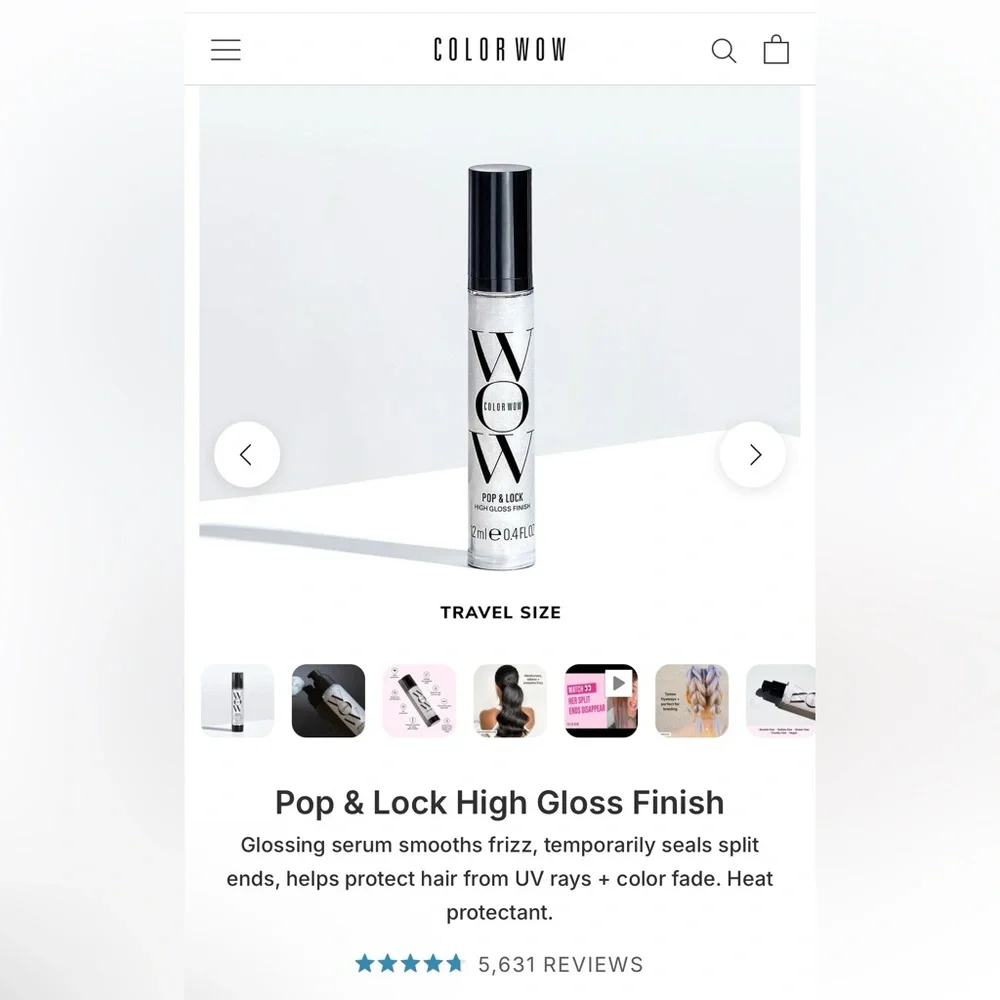 Color Wow Travel Size Pop & Lock High Gloss Finish